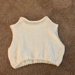 knit sweater crop top size large